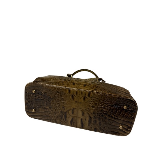 Brown Crocodile Embossed Handbag - Picture 9 of 16